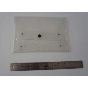 Clear plastic envelope clutch